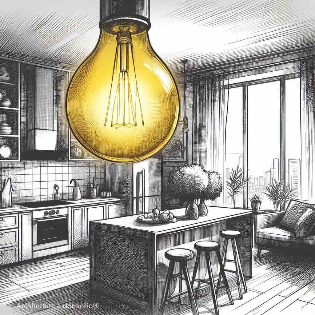 Cucina con isola o penisola e living: l'illuminazione adatta ... Cappe isola più belle
