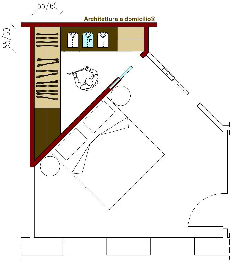 Dimensioni della cabina armadio architettura a domicilio® Cabina armadio triangolare