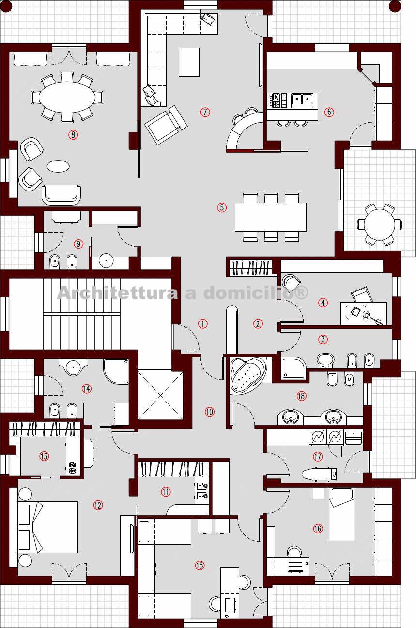 Progetto 250 mq architettura a domicilio® Progetti architettura on line