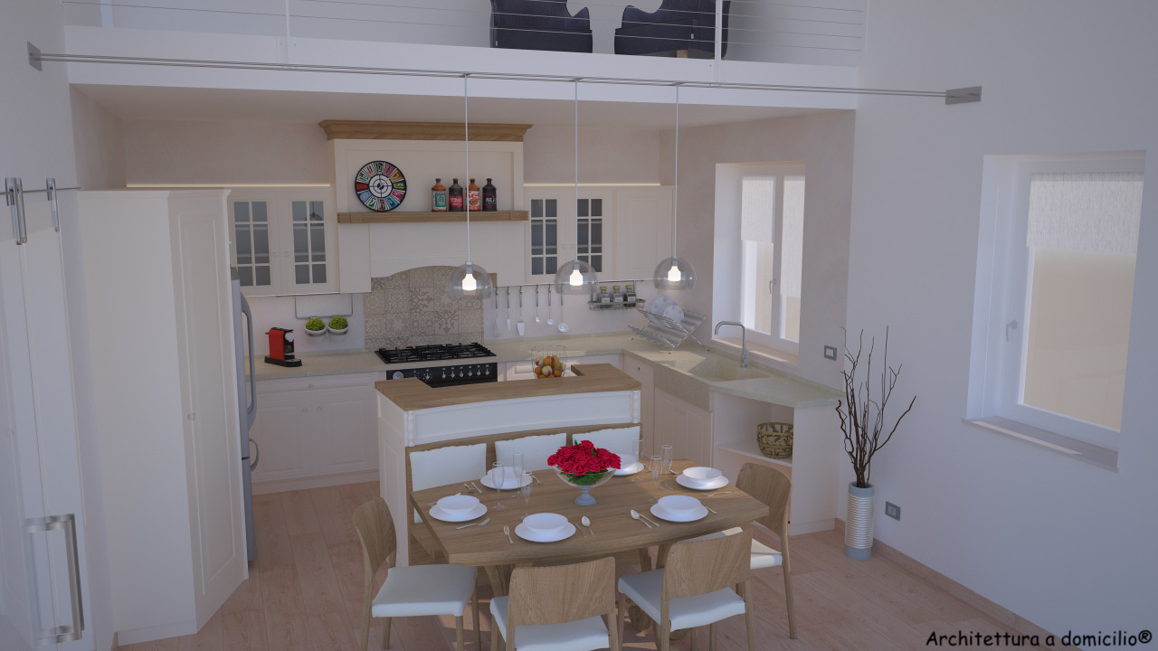 Progetto 24 mq architettura a domicilio® Progetto cucina soggiorno
