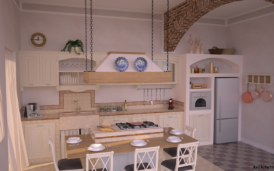 Cucina country muratura | 22 mq