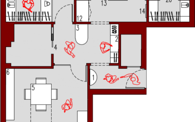 Appartamento con 2 Cabine Armadio | 95 mq