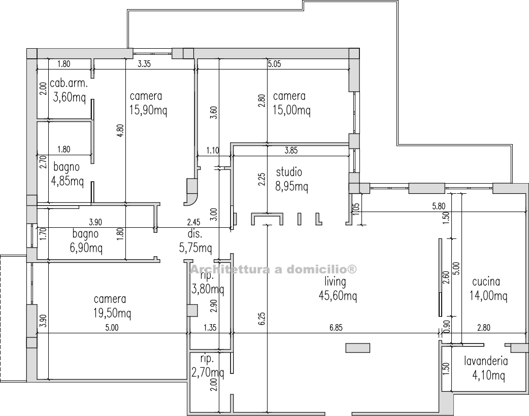 Progetto 70 mq. affordable immagine with progetto 70 mq. top ... Pianta casa 70 mq