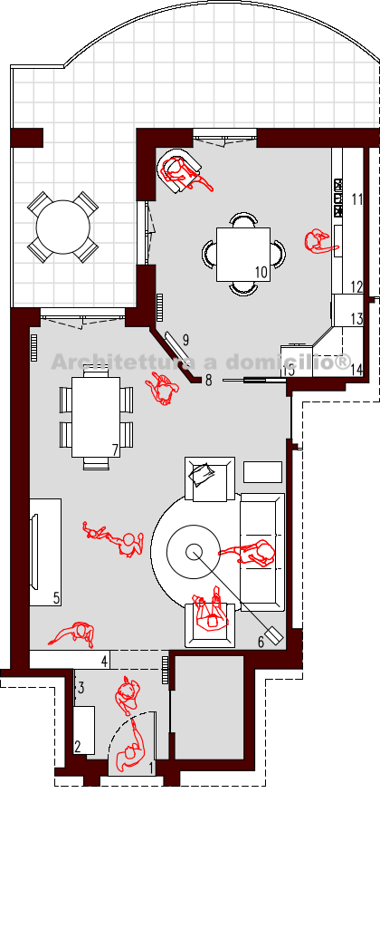 Progetto 50 mq architettura a domicilio® Progetto casa 50 mq