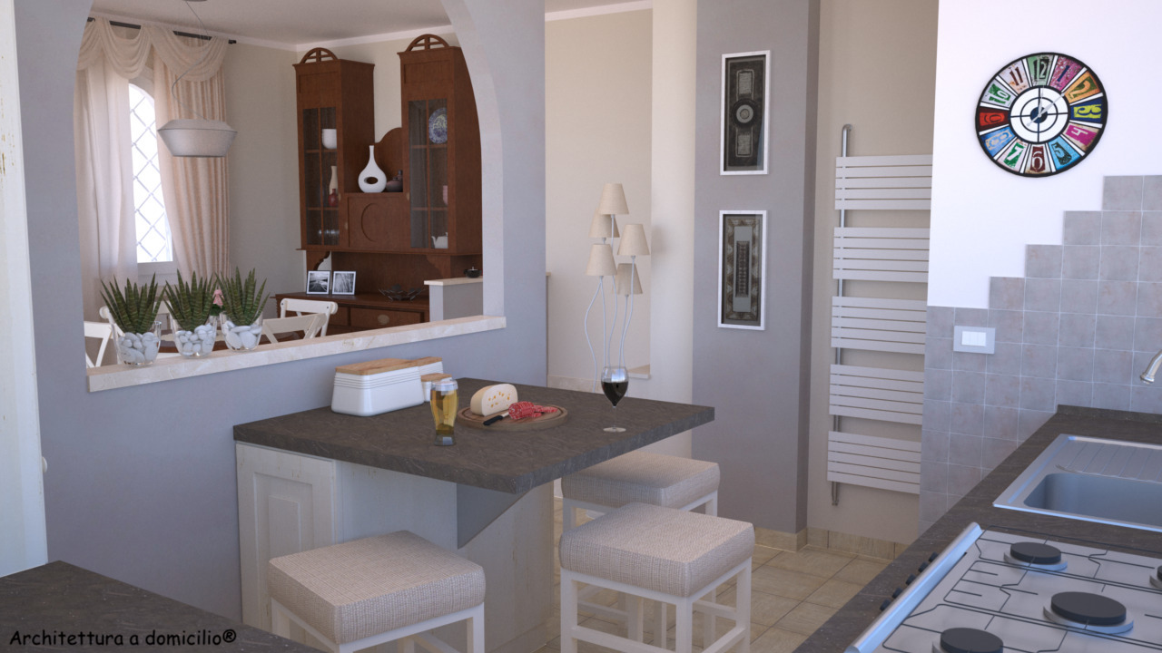 Progetto 25 mq architettura a domicilio® Arredare cucina soggiorno 25 mq