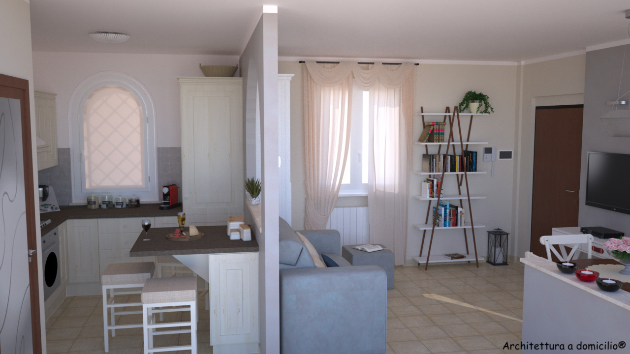 Progetto 25 mq architettura a domicilio® Arredare cucina soggiorno 25 mq
