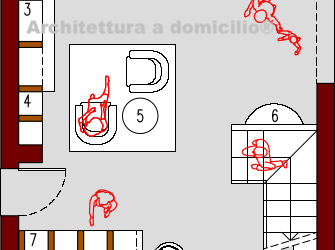 Salone con Zona Ufficio | 50 mq