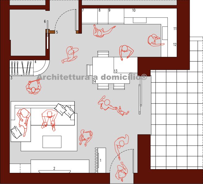 progetto-online-29-mq-open-space-quadrato-idee-ottimizzare-spazio-planimetria-arredata planimetria arredata